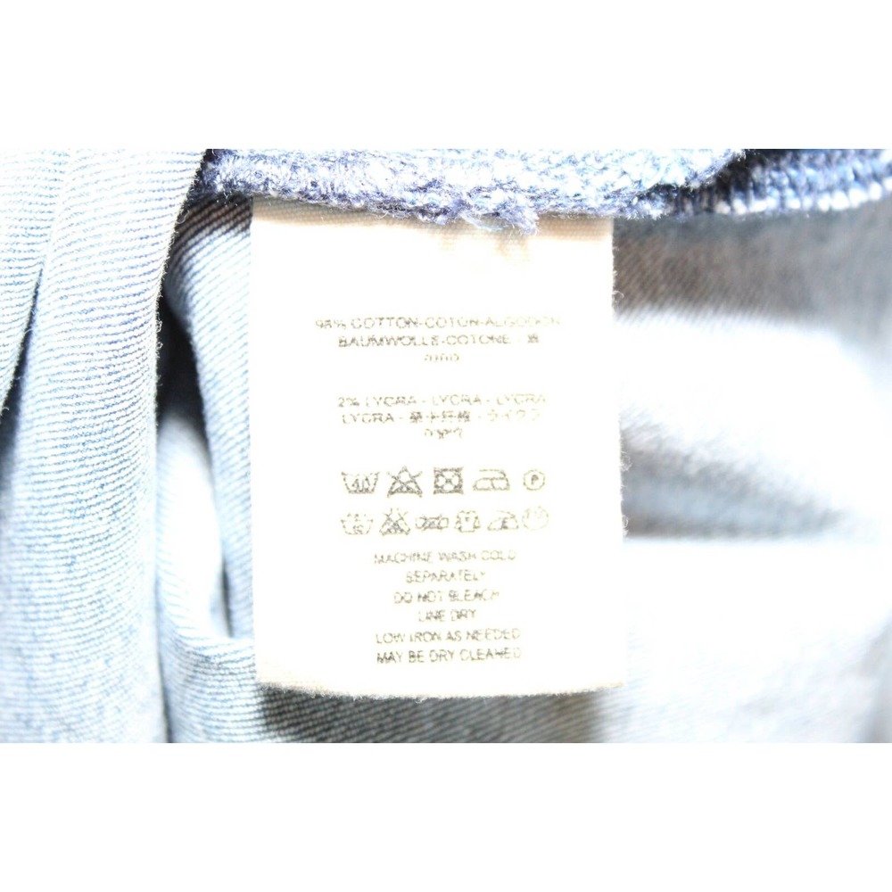 Free People Dynomite Denim Mini Shirt Dress Retro 70's Western Medium H14890 - Picture 12 of 15